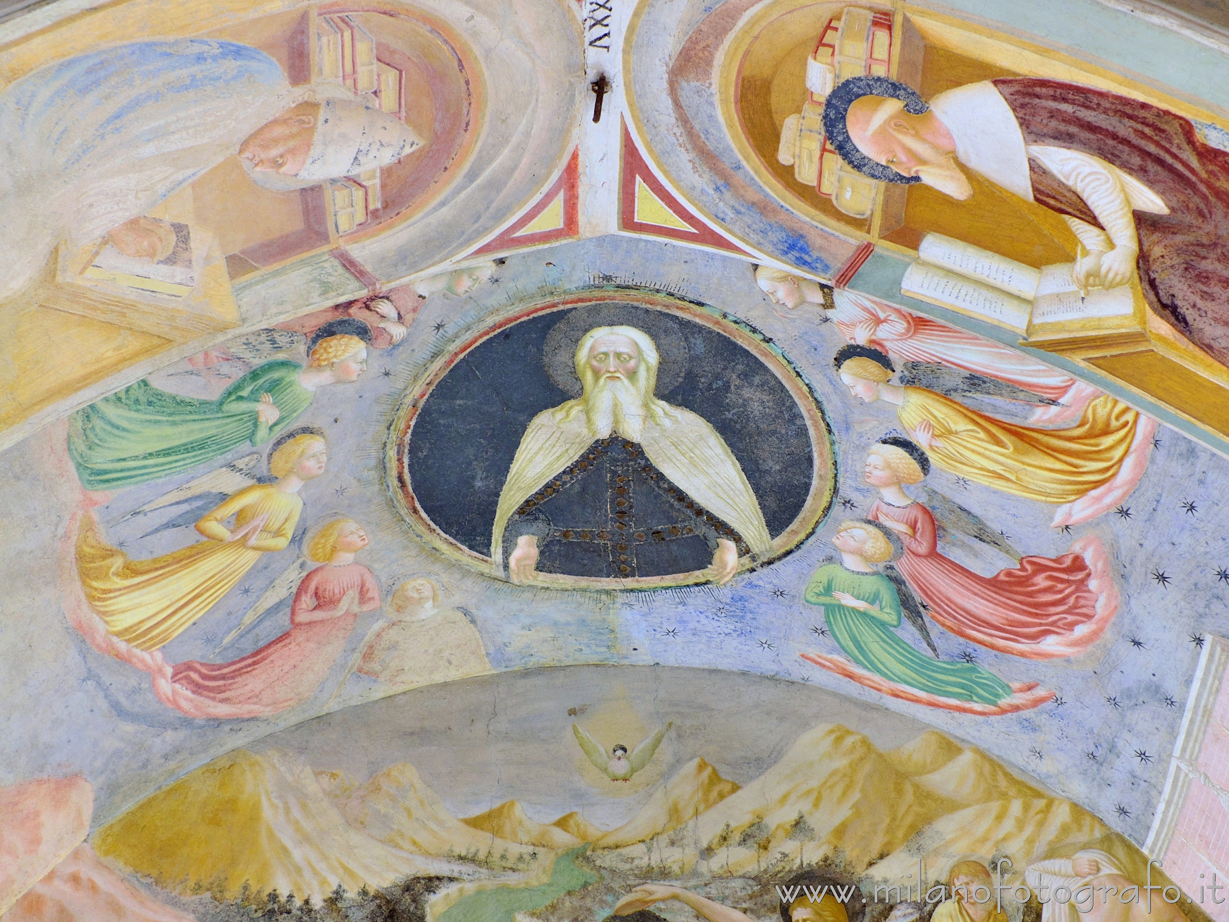 Castiglione Olona (Varese, Italy) - Ethernal Father surrounded by angels in the baptistery of the Collegiate Church of the Saints  - Full resolution picture